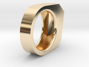 Gold Ring: 14k gold – statement, abstract in 14K Yellow Gold: 5.5 / 50.25