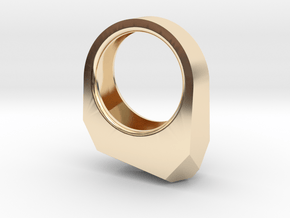 Gold Ring: 14k gold – statement, abstract in 14K Yellow Gold: 7.5 / 55.5