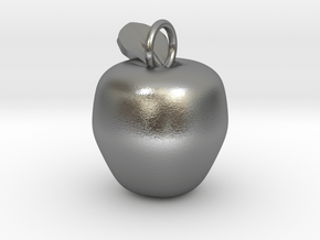 Apple Charm in Natural Silver