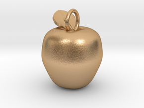 Apple Charm in Natural Bronze