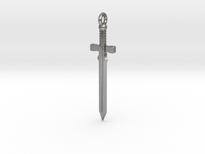 Sword pendant in Natural Silver