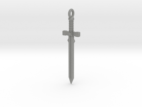 Sword pendant in Gray PA12