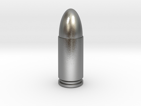 9x19 bullet in Natural Silver