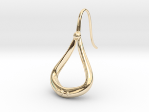 Fine Earring in 14k Gold Plated Brass