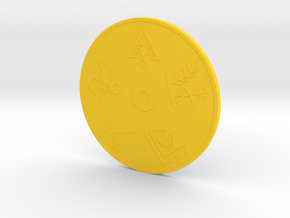 Vok Golden Disk in Yellow Processed Versatile Plastic: Large