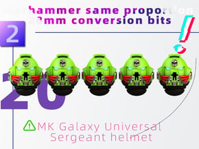 MK Galaxy Universal Sergeant helmet Model 2 in Tan Fine Detail Plastic
