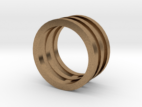 Innovation inspired rings 14-karat roses gold ring in Natural Brass
