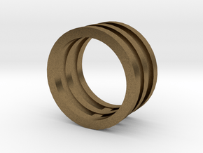 Innovation inspired rings 14-karat roses gold ring in Natural Bronze