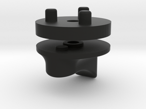 Emek/Etha 2 Two Piece Bolt Cap - FIN  in Black Natural Versatile Plastic