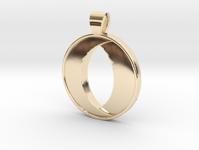 Eye of the Moon [pendant] in 14k Gold Plated Brass