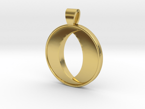 Eye of the Moon [pendant] in Polished Brass
