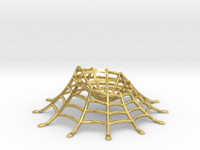 WEB STAND for the Spider (also EGG) Geek Ring Box in Polished Brass