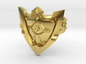 Millenium Shield Equipped with Ring of Magnetism in Polished Brass