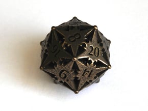 D20 Balanced - Starlight (Small) in Polished Bronze Steel