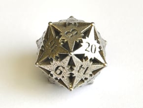 D20 Balanced - Starlight (Small) in Polished Bronzed-Silver Steel
