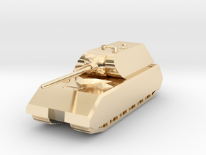 Tank - Panzer VIII Maus - size Small in 14k Gold Plated Brass