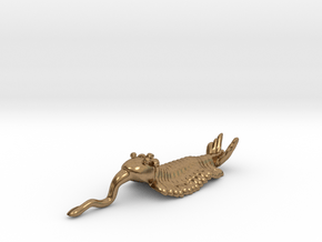 Opabinia - Small in Natural Brass