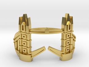 Tower Bridge Ring in Polished Brass: 6 / 51.5