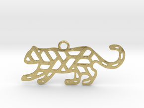 Year Of The Tiger Charm in Natural Brass