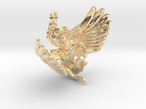Tiny Horsefly pendant--Sadalbari in 14k Gold Plated Brass