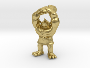 Dragon Quest Cyclops DnD miniature fantasy games in Natural Brass