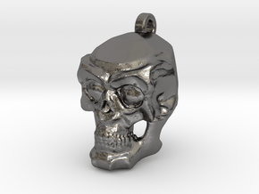 Rokus Skull Keychain/Pendant in Polished Nickel Steel