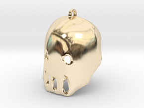 Hinder's Helmet Keychain  in 14k Gold Plated Brass