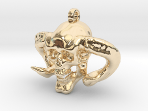 Aedorn Skull Keychain/Pendant in 14k Gold Plated Brass