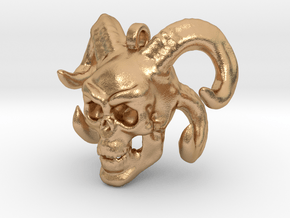 Unorus Skull Keychain/Pendant in Natural Bronze