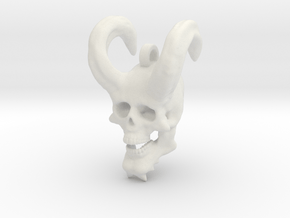 Rhondorn Skull Keychain/Pendant in White Natural Versatile Plastic