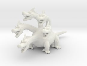 Dragon Quest King Hydra DnD miniature fantasy game in White Natural Versatile Plastic