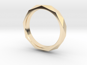 Nonagon Faceted Ring in 14K Yellow Gold: 8 / 56.75