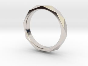 Nonagon Faceted Ring in Platinum: 8 / 56.75