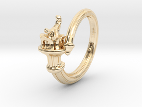 Statue of Liberty Torch Ring in 14k Gold Plated Brass: 5 / 49
