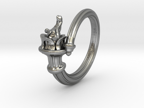 Statue of Liberty Torch Ring in Natural Silver: 5 / 49