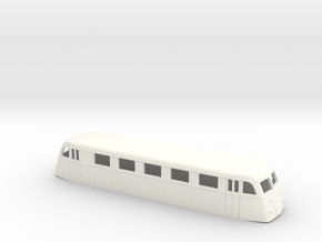 Swedish railcar Yo1 H0-scale in White Processed Versatile Plastic