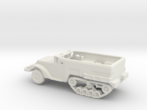 1/160 Scale M2A1 Halftrack for war gaming in White Natural Versatile Plastic