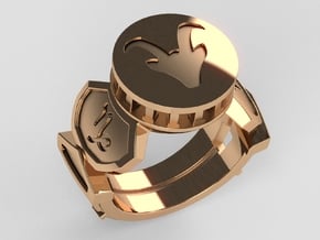 Capricorn Ring in Polished Bronze: 10 / 61.5