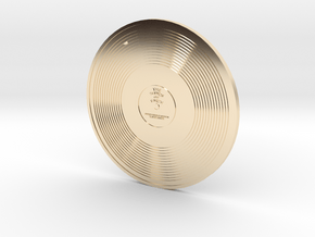 Voyager Golden Record Disk in 14k Gold Plated Brass: Large