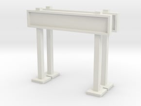 OO/HO Station Signs (Type 2, Long) x2 in White Natural Versatile Plastic
