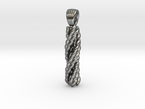 Braided [pendant] in Polished Silver