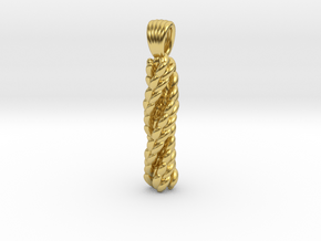 Braided [pendant] in Polished Brass