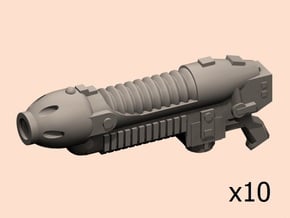 28mm Scorcher Blaster Mk.II (10) in Tan Fine Detail Plastic