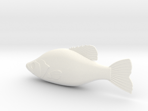 Crappie Bait 7" (178mm) in White Processed Versatile Plastic