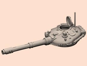 28mm T-72 style tank turret - choose gun in White Processed Versatile Plastic: Extra Large