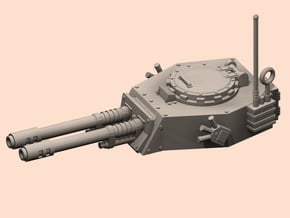 28mm Kimera turret with 2x auto guns in White Processed Versatile Plastic