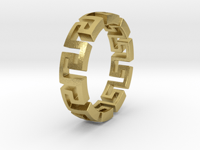 Meander ring in Natural Brass: 6 / 51.5