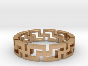 Swastika ring in Natural Bronze: 6 / 51.5