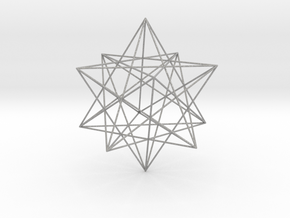 Modern miminalist dodecahedron geometric pendant in Aluminum: Large