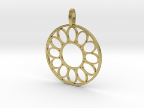 ring of ovals pendant in Natural Brass